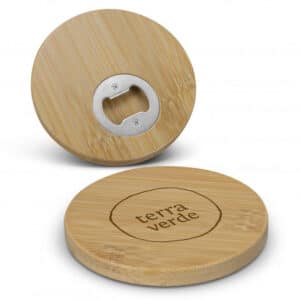 Round Bamboo Bottle Opener Magnetic - Brilliant Promos - Be Brilliant!